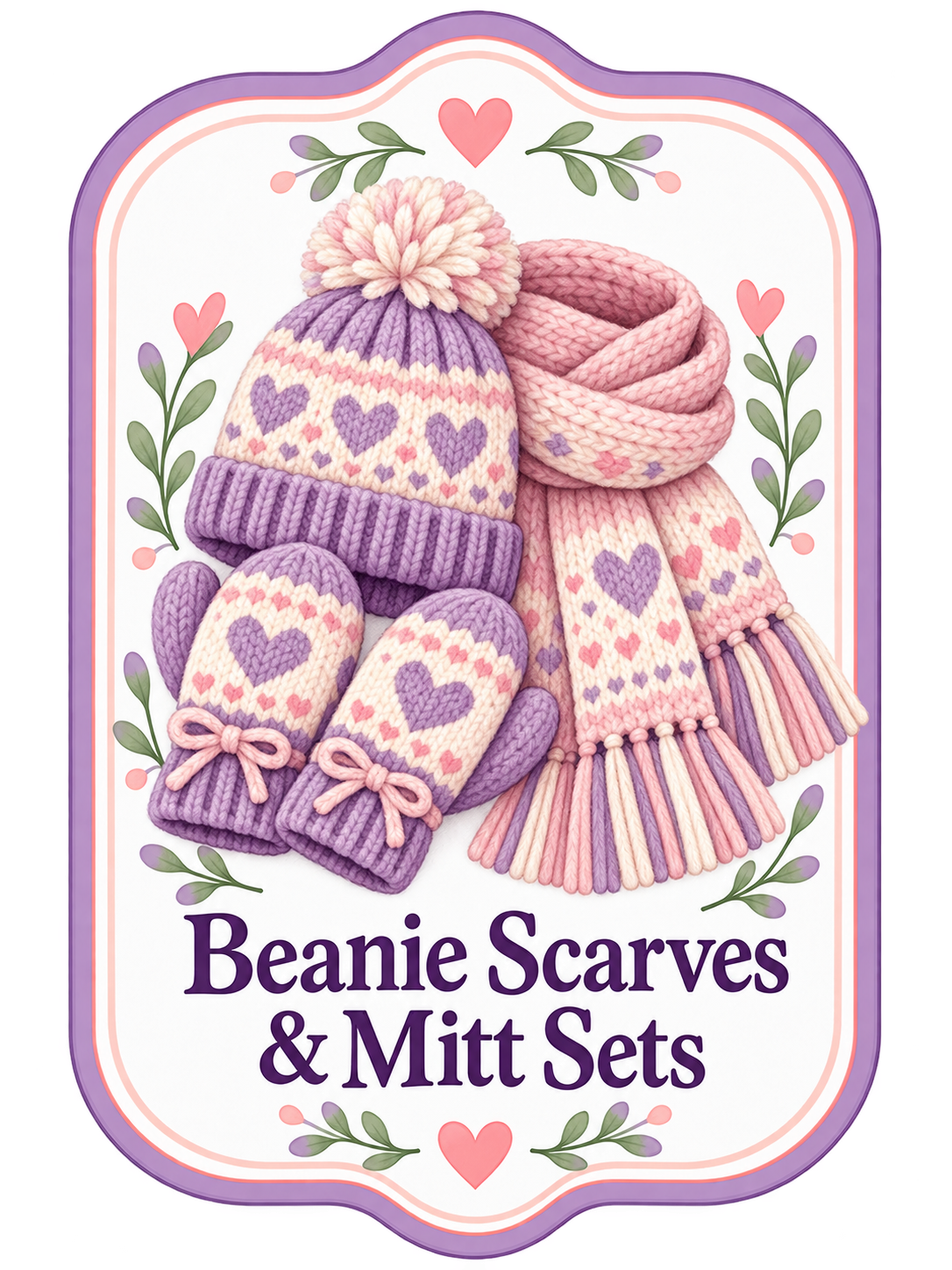 Beanies, Scarves, & Mitt Sets